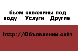 бьем скважины под воду -  Услуги » Другие   